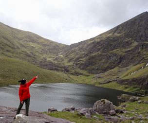 Pointing at the top of Ireland
